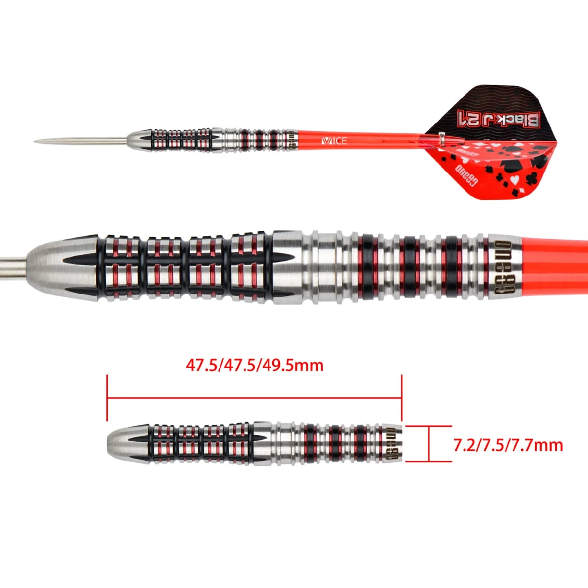 One80 Back J 21 - 02 Steeltip Dart