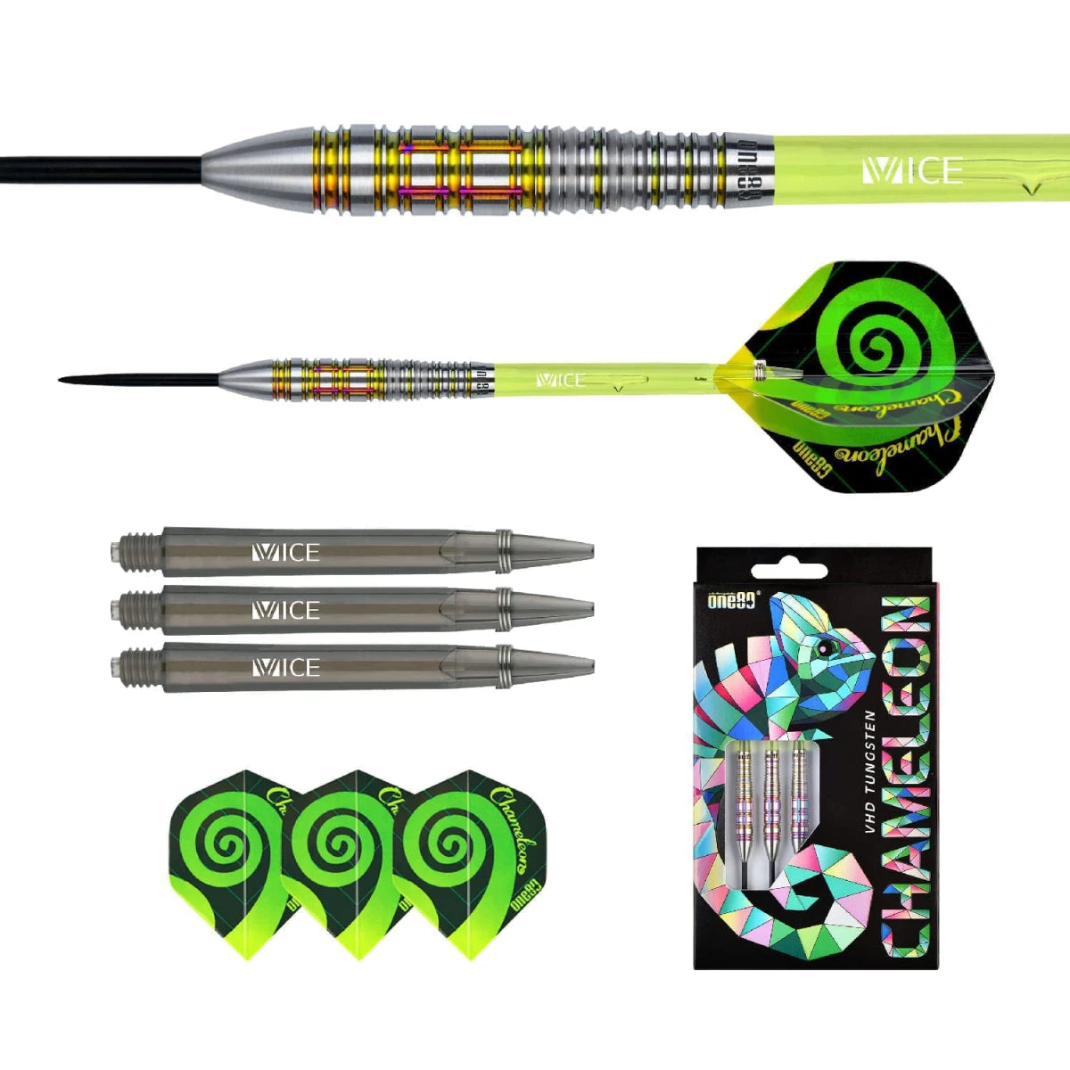 One80 Chameleon Emerald Steeltip