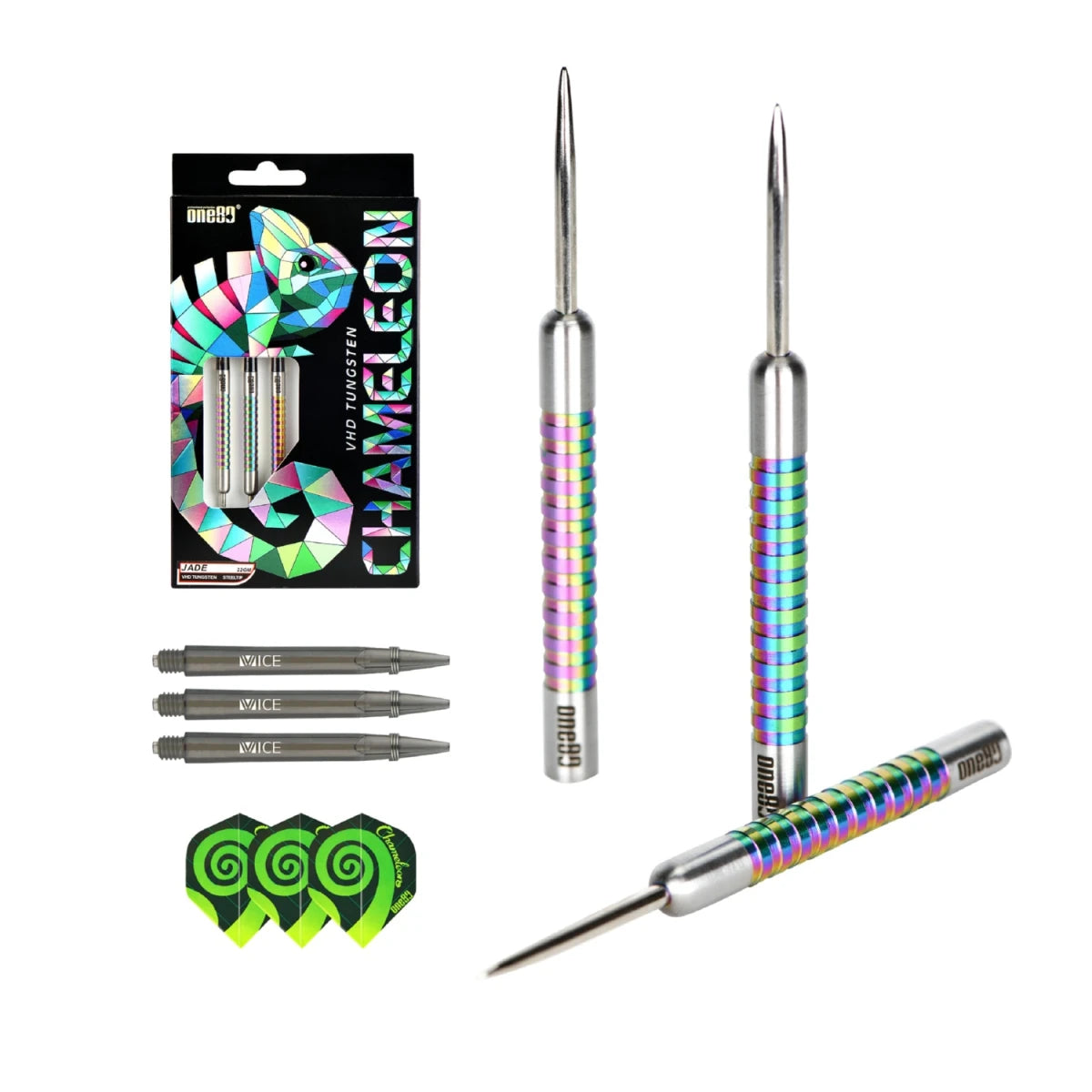 One80 Chameleon Jade Steeltip
