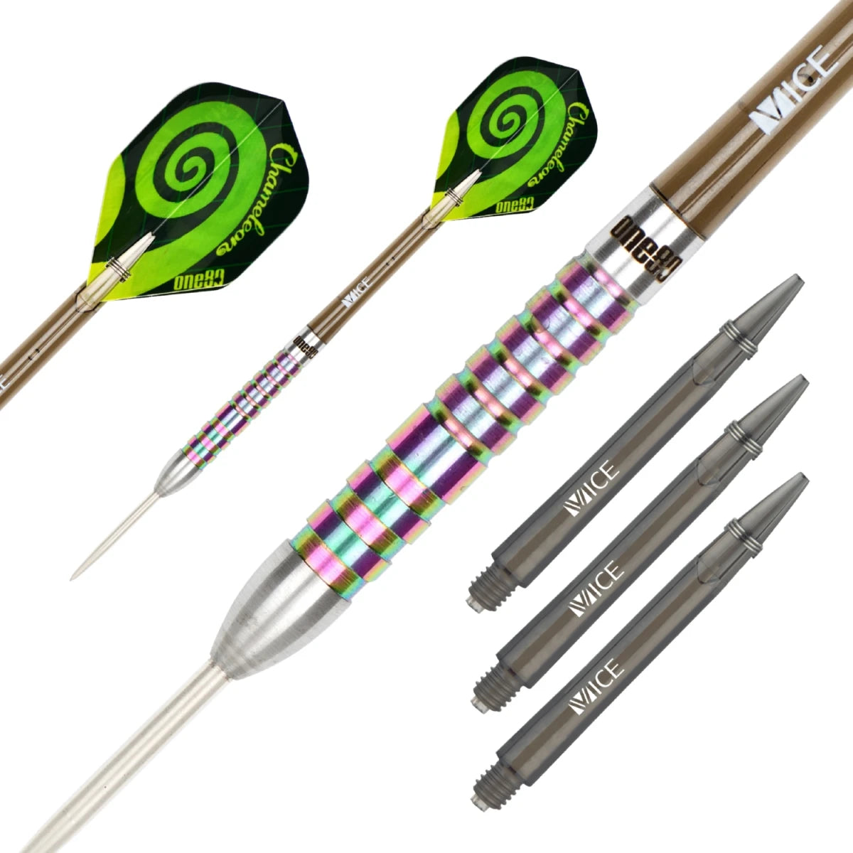 One80 Chameleon Saphire Steeltip