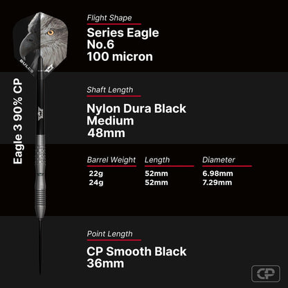 Bull's Eagle 3 CP Steeltip 90%