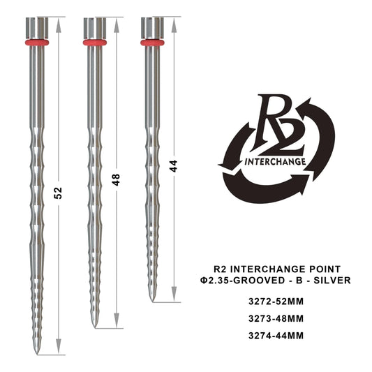One80 R2 Interchange Point (2.35mm) Grooved - B - Silver